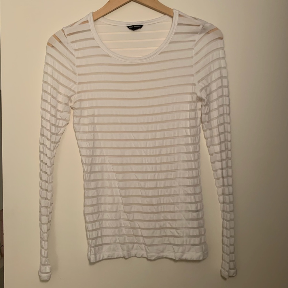 Club Monaco Striped Long-Sleeve Shirt